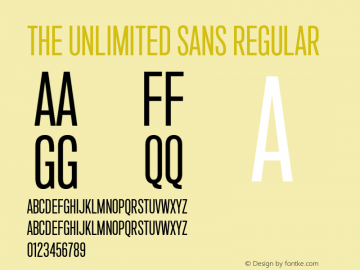 The Unlimited Sans Regular Version 1.000图片样张