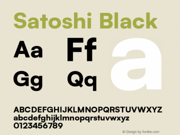 Satoshi Black Version 2.000图片样张
