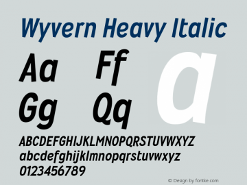 WyvernHv-Italic Version 2.109图片样张
