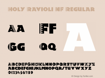 Holy Ravioli NF Regular Version 1.002 Font Sample