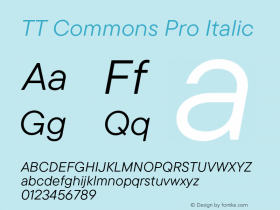TT Commons Pro Italic Version 3.000.09052021图片样张