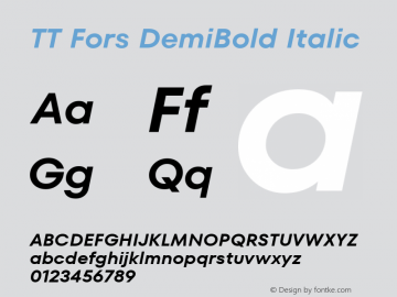 TT Fors DemiBold Italic 1.000.06042021图片样张
