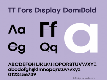 TT Fors Display DemiBold Version 1.000.06042021图片样张