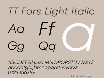 TT Fors Light Italic 1.000.06042021图片样张