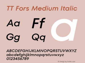 TT Fors Medium Italic 1.000.06042021图片样张