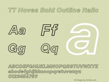TT Hoves Bold Outline Italic Version 2.000.12112020图片样张