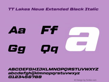 TT Lakes Neue Extended Black Italic Version 1.100.14042021图片样张