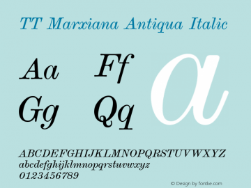 TT Marxiana Antiqua Italic Version 1.110.31012022图片样张