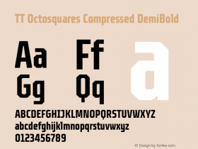 TT Octosquares Compressed DemiBold 1.000图片样张