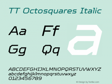 TT Octosquares Italic 1.000图片样张