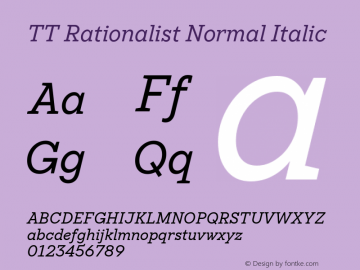 TT Rationalist Normal Italic Version 1.000.05102021图片样张