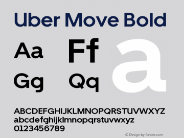 Uber Move Bold Version 1.002;hotconv 1.0.112;makeotfexe 2.5.65598图片样张