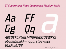 TT Supermolot Neue Condensed Medium Italic Version 2.000.04082021图片样张