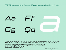 TT Supermolot Neue Extended Medium Italic Version 2.000.04082021图片样张