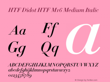 HTFDidot-M16MediumItalic Version 1.201图片样张