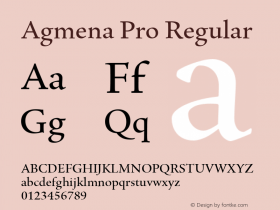 Agmena Pro Regular Version 1.00图片样张