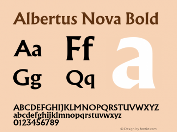 Albertus Nova Bold Version 1.001, build 8, s3图片样张