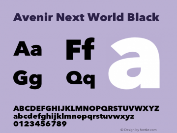 Avenir Next World Black Version 2.00图片样张
