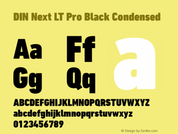 DIN Next LT Pro Black Condensed Version 1.20图片样张