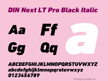 DIN Next LT Pro Black Italic Version 1.40图片样张