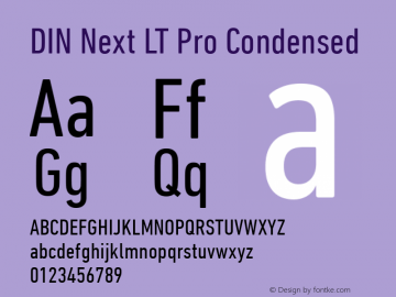 DIN Next LT Pro Condensed Version 1.20图片样张
