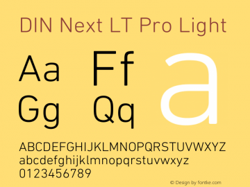 DIN Next LT Pro Light Version 1.40图片样张