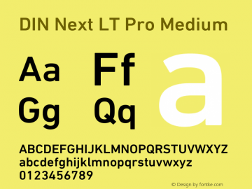 DIN Next LT Pro Medium Version 1.40图片样张