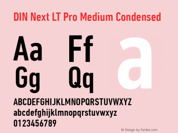 DIN Next LT Pro Medium Condensed Version 1.20图片样张