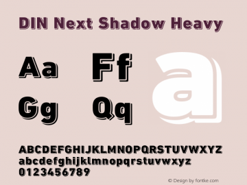 DIN Next Shadow Heavy Version 1.40, build 14, s3图片样张
