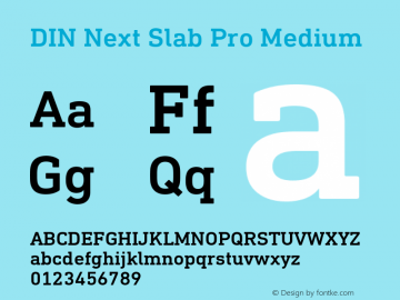 DIN Next Slab Pro Medium Version 1.00图片样张