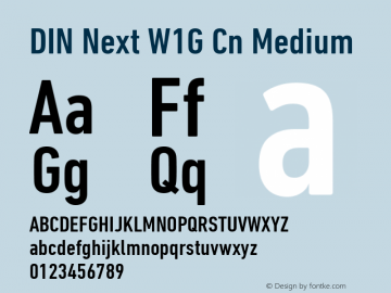 DIN Next W1G Cn Medium Version 1.00图片样张