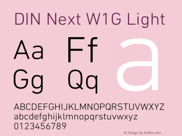 DIN Next W1G Light Version 1.40图片样张