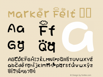Marker Felt 瘦体 4.4d2e1 Font Sample