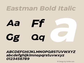 Eastman Bold Italic Version 1.001;hotconv 1.0.109;makeotfexe 2.5.65596图片样张