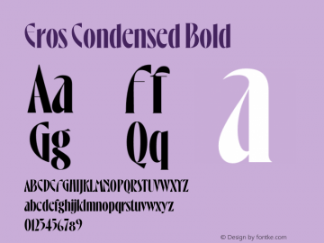 Eros Condensed Bold Version 1.000 | web-ttf图片样张