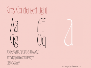 Eros Condensed Light Version 1.000 | web-ttf图片样张