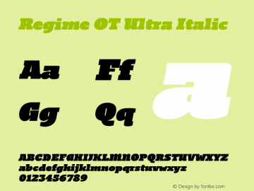 RegimeOT-UltraItalic 001.000图片样张