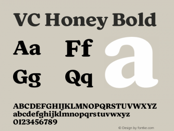 VC Honey Bold Version 0.015;FEAKit 1.0图片样张