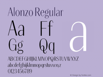 Alonzo Cnd ExtraLight 1.000;hotconv 1.0.109;makeotfexe 2.5.65596图片样张