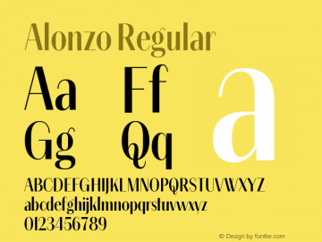 Alonzo Cnd Regular 1.000;hotconv 1.0.109;makeotfexe 2.5.65596图片样张