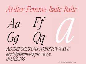 Atelier Femme Italic 1.000图片样张