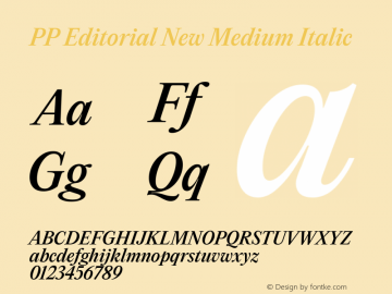 PP Editorial New Medium Italic Version 1.001图片样张