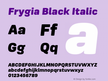 Frygia Black Italic Version 1.30 | FøM Fix图片样张
