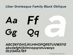 Liber Grotesque Family Blk Obl Version 1.000图片样张