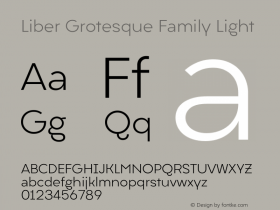Liber Grotesque Family Light Version 1.000图片样张