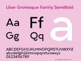 Liber Grotesque Family SemiBold Version 1.000图片样张