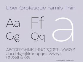 Liber Grotesque Family Thin Version 1.000图片样张