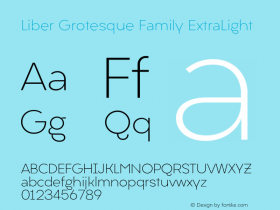 Liber Grotesque Family ExtLt Version 1.000图片样张