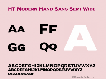 HT Modern Hand Sans Semi Wide Version 1.000;FEAKit 1.0图片样张