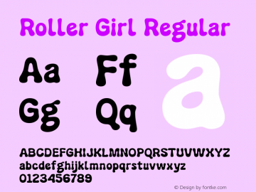Roller Girl Regular 1.001;hotconv 1.0.109;makeotfexe 2.5.65596图片样张